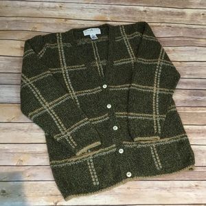 Peruvian Connection Cardigan Sweater Virgin Wool